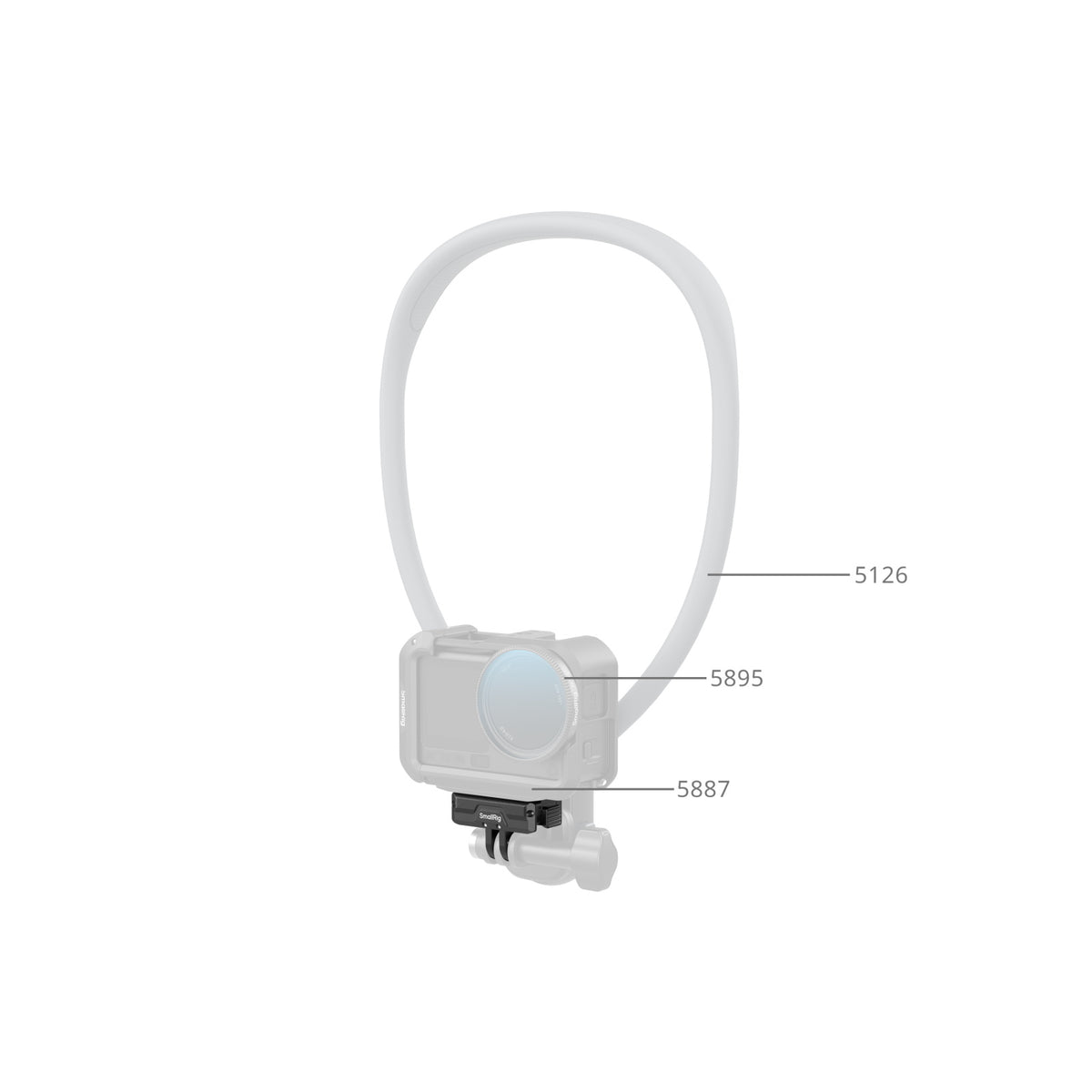 SmallRig Bidirectional Quick Release Folding Adapter Mount with 2-Prong Mount and 1/4"-20 Threaded Hole