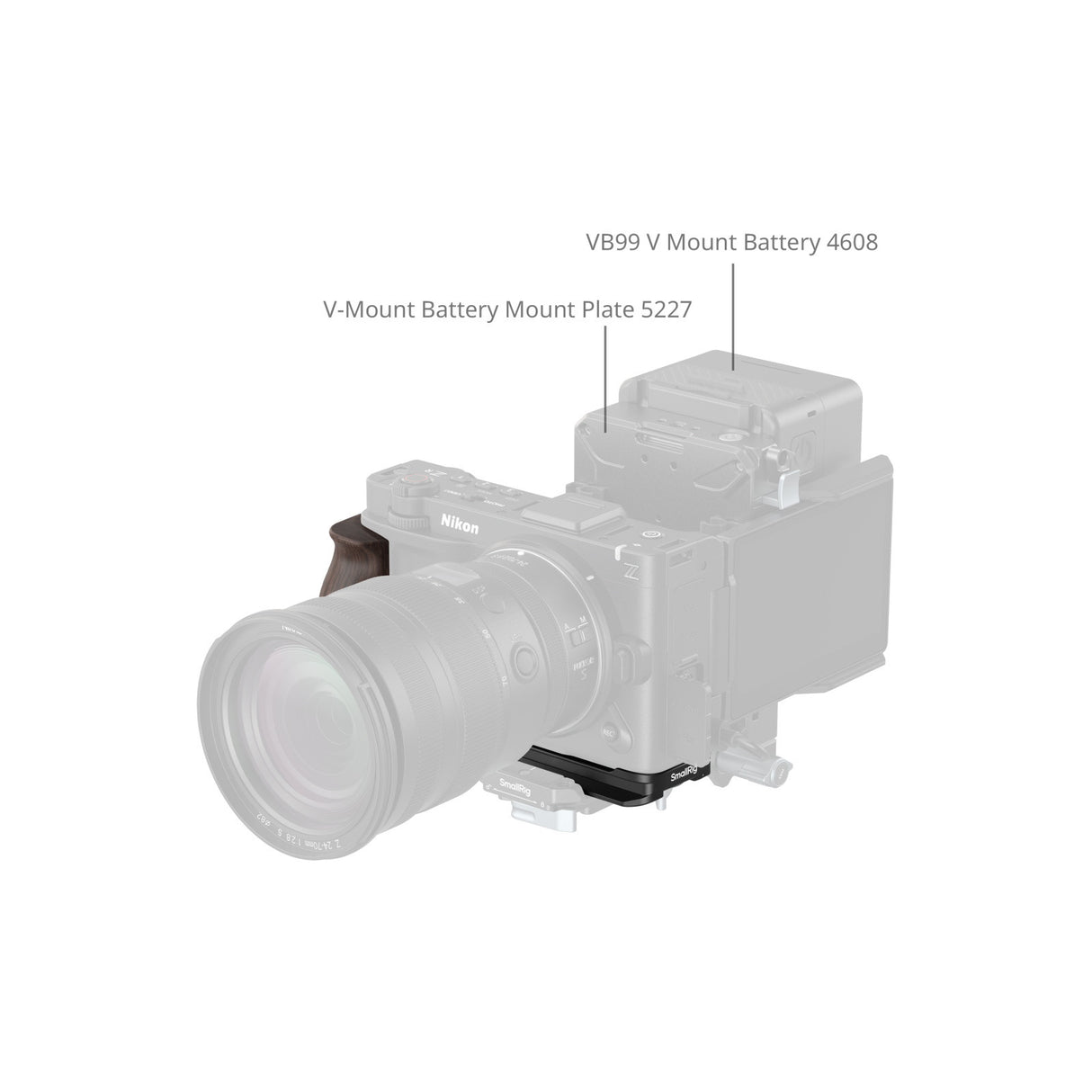 SmallRig L-Shaped Mount Plate with Wooden Handle for Nikon ZR 5906