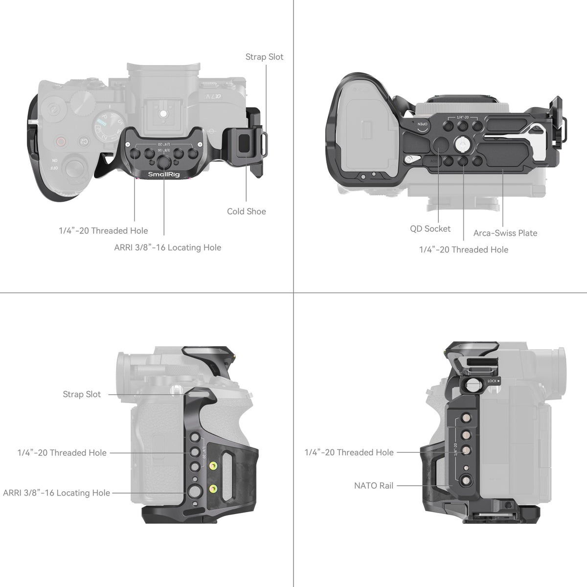 SmallRig "Rhinoceros" Cage for Sony Alpha 7 V / 7R V / 7 IV