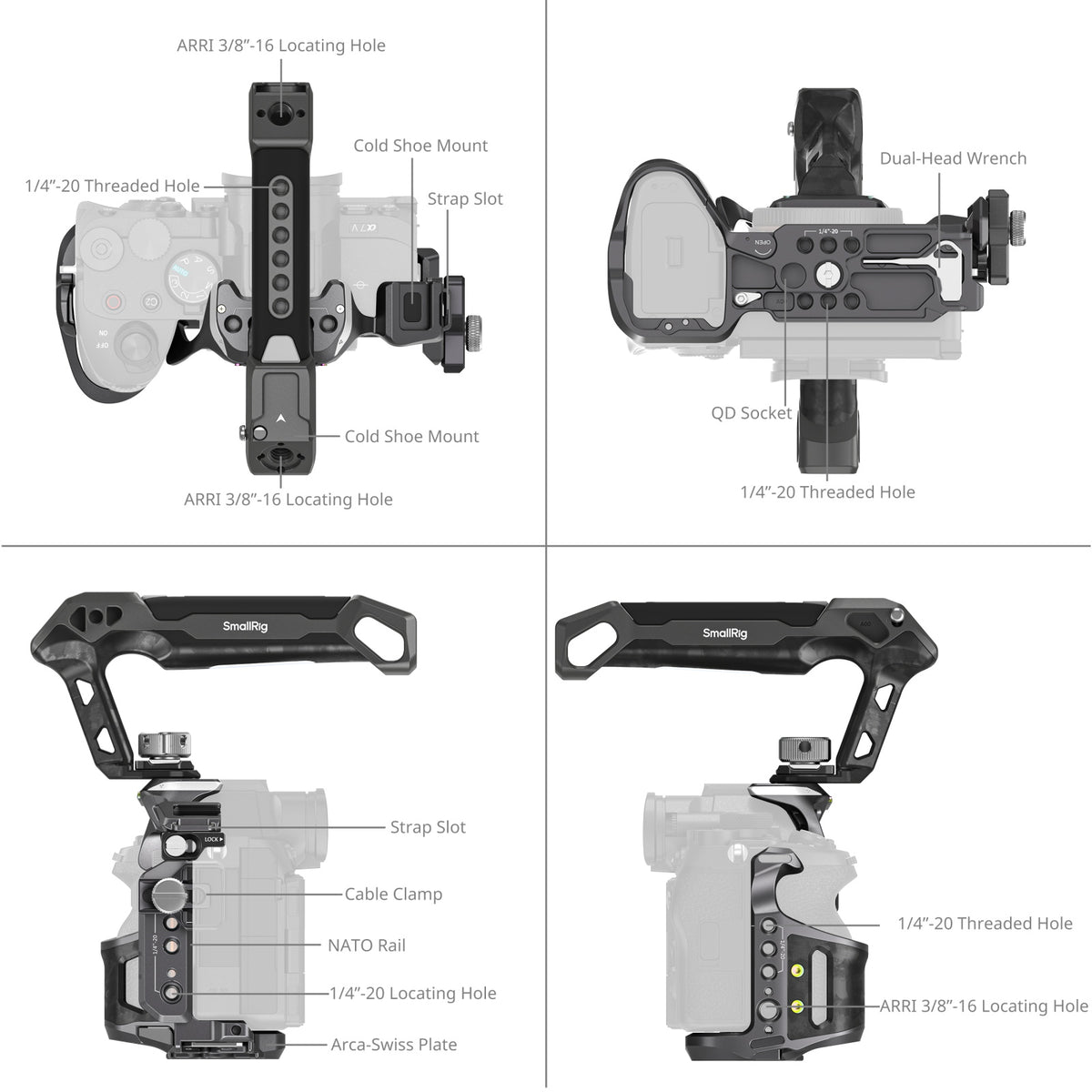 SmallRig "Rhinoceros" Cage Kit for Sony Alpha 7 V / 7R V / 7 IV