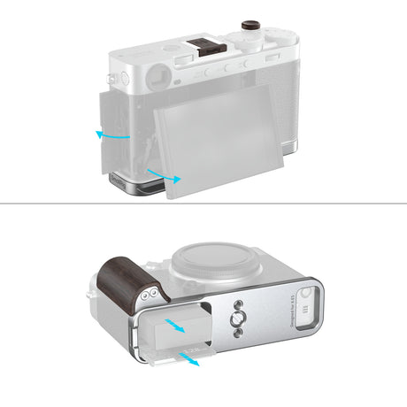SmallRig L-Shaped Mount Plate with Wooden Handle for FUJIFILM X-E5 (Silver)6236