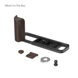 SmallRig L-Shaped Mount Plate with Wooden Handle for FUJIFILM X-E5 （Black)6237