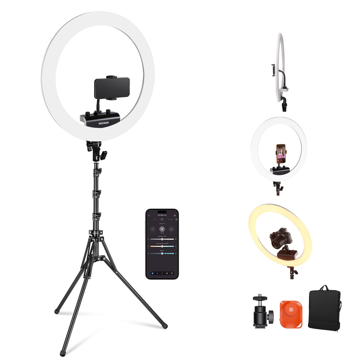 NEEWER RP18B Pro Ring Light Kit