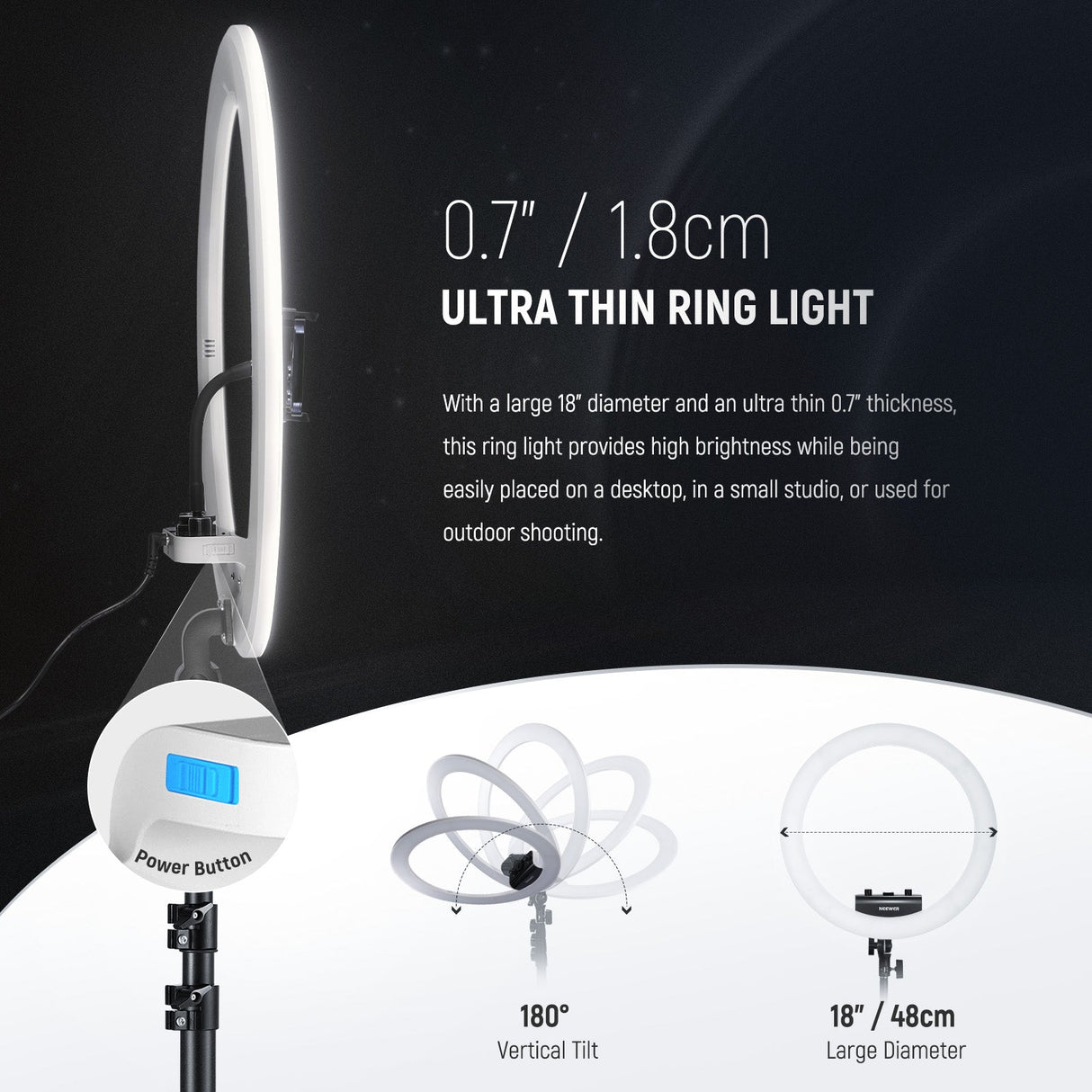 NEEWER RP18B Pro Ring Light Kit