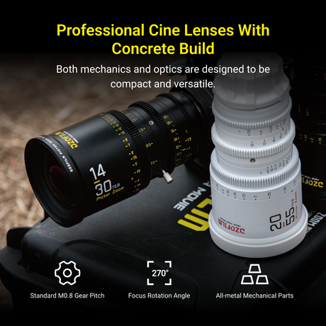 Pictor Zoom Cine Lens – 20–125mm, Constant T2.8, Low Focus Breathing, PL/EF Mount, Lightweight Professional Zoom for Film & Video