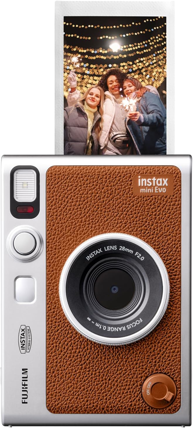 Instax Mini Evo Instant Film Camera - Brown