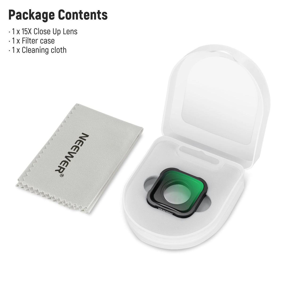 NEEWER LS-31 15X Macro Lens Compatible with GoPro Hero 12/11/10/9 Black