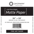ProMaster Fine Art Cold Press Bright Matte Paper 36"x50' Roll - Image 1