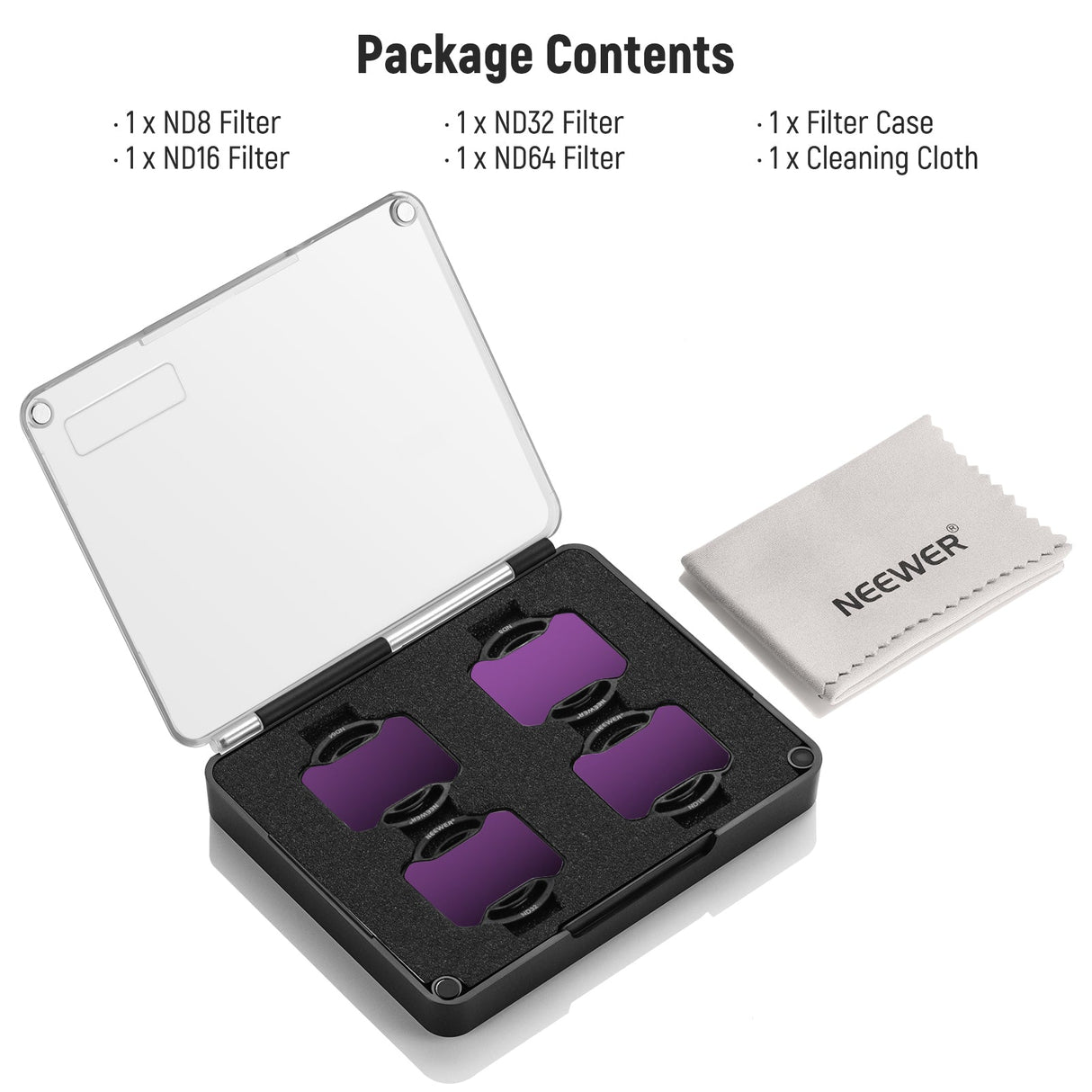 NEEWER 4 Pack ND Filter Kit for DJI Avata 2 ND8 ND16 ND32 ND64