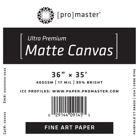 ProMaster Ultra Premium Matte Canvas 36" x 35' Roll - Image 1