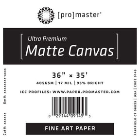 ProMaster Ultra Premium Matte Canvas 36" x 35' Roll - Image 1