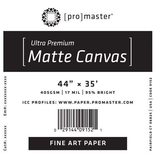 ProMaster Ultra Premium Matte Canvas 44" x 35' Roll - Image 1