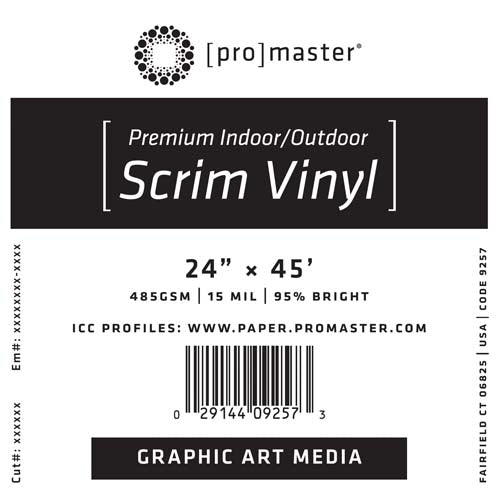 ProMaster Premium Indoor/Outdoor Scrim Vinyl 24" x 45' Roll  - Image 1