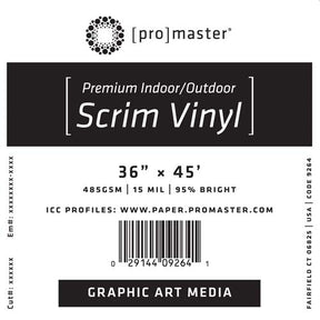 ProMaster Premium Indoor/Outdoor Scrim Vinyl 36"x45' Roll - Image 1