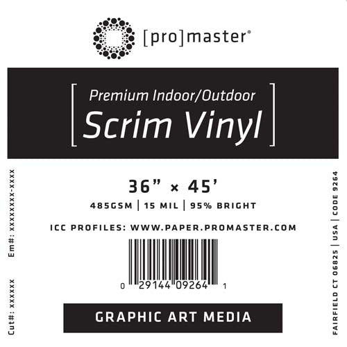 ProMaster Premium Indoor/Outdoor Scrim Vinyl 36"x45' Roll - Image 1
