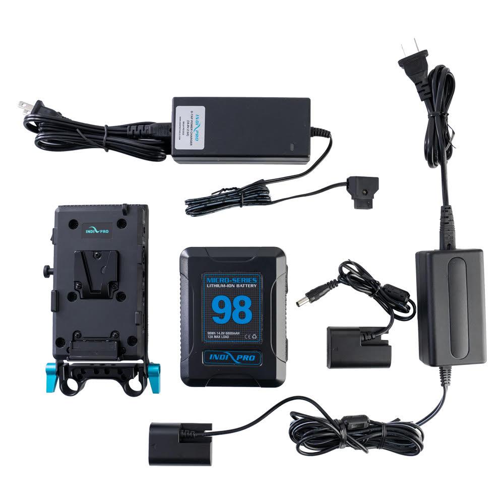 98Wh V-Mount Battery and Complete Power Kit for Canon LP-E6 Type Devices