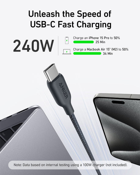 Anker 543 USB-C to USB-C Cable (Bio-Braided, 6 ft)