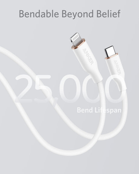 Anker 641 USB-C to Lightning Cable (Flow, 3 ft Silicone)