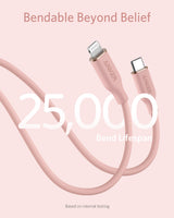 Anker 641 USB-C to Lightning Cable (Flow, 3 ft Silicone)