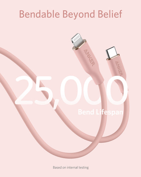 Anker 641 USB-C to Lightning Cable (Flow, 3 ft Silicone)