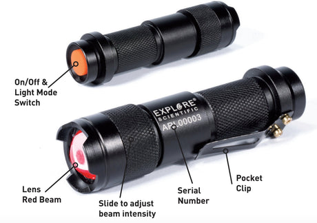 Explore FirstLight 8" Dobsonian Telescope Package Includes ReflexSight, Astro R-Lite Red Flashlight, Tirion Double-Sided Multi-Latitude Planisphere and Moon Crater Map