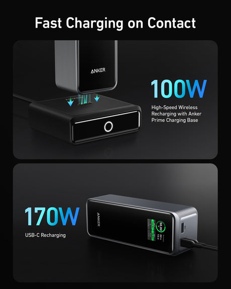 Anker Prime 27,650mAh Power Bank (250W) and 100W Charging Base