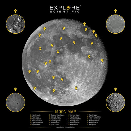 Explore FirstLight 8" Dobsonian Telescope Package Includes ReflexSight, Astro R-Lite Red Flashlight, Tirion Double-Sided Multi-Latitude Planisphere and Moon Crater Map
