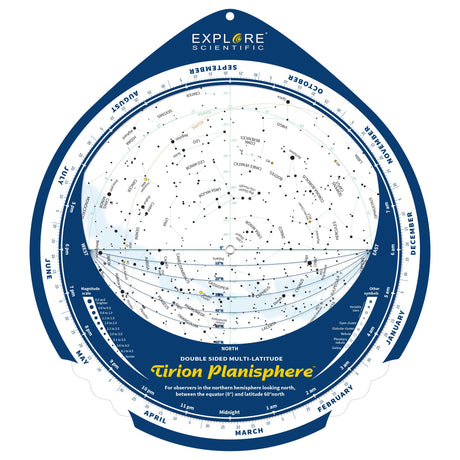 Explore FirstLight 8" Dobsonian Telescope Package Includes ReflexSight, Astro R-Lite Red Flashlight, Tirion Double-Sided Multi-Latitude Planisphere and Moon Crater Map