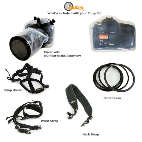 Outex Underwater Camera Housings Camera Entry Kit + Straps