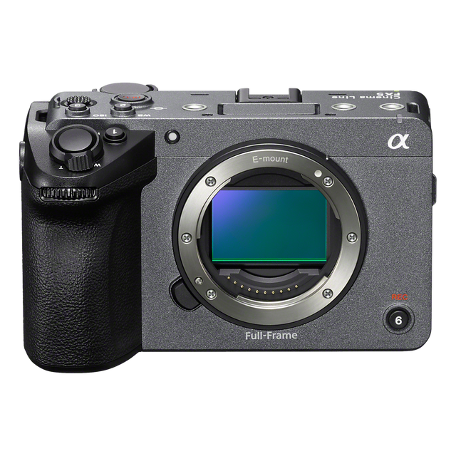 Sony FX5 Full-Frame Cinema Camera body front view showing E-mount and full-frame sensor