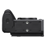 Sony FX5 cinema camera bottom view with tripod mounting points