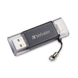 Verbatim iStore 'n' Go Dual USB Flash Drive Apple Lightning USB 3.0 Graphite 32GB