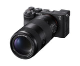 Sony FE 100-400mm F5.6-8 OSS mounted on a Sony a7C II, right side view