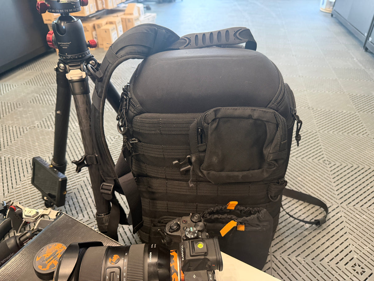 (Used) Sony A7IV with Tamron 35-150mm and Viltrox 20mm, Backpack, Tripod, Monitor & Microphone Kit (no returns)