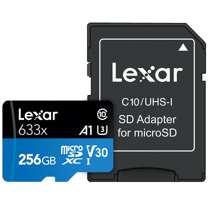 Lexar High Performance MicroSDXC 633x UHS-I w/ SD Adapter 256GB