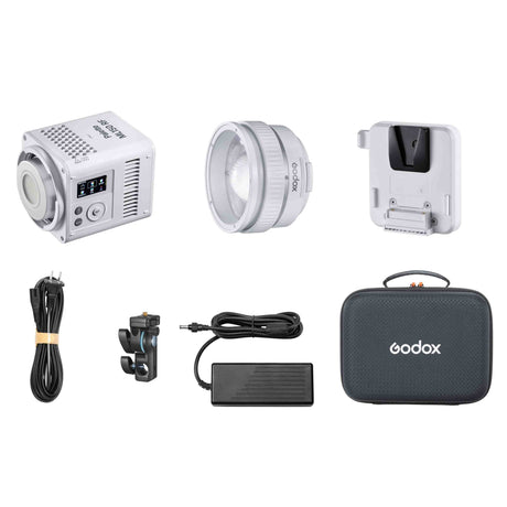 Godox ML150RF Palette LED light angled view showing control panel and display
