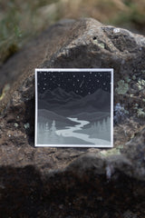Midnight Mountain Sticker