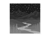 Midnight Mountain Sticker