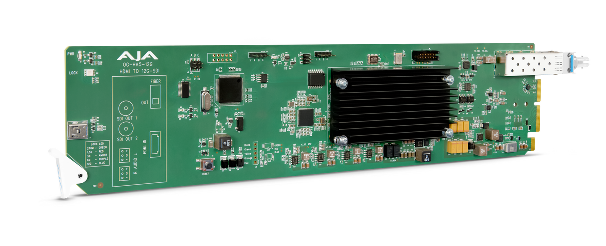 AJA openGear HDMI 2.0 to 12G-SDI Conversion with ST Transmitter