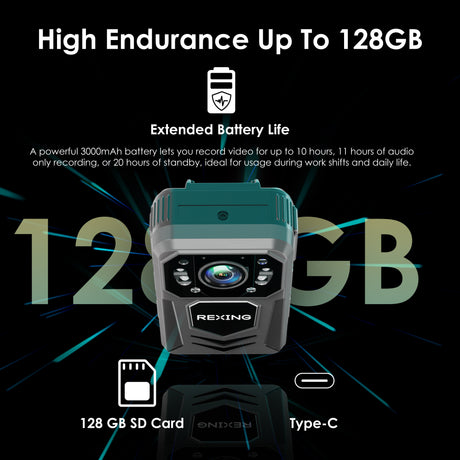 Rexing P3 Mini FHD Body Camera 1080p