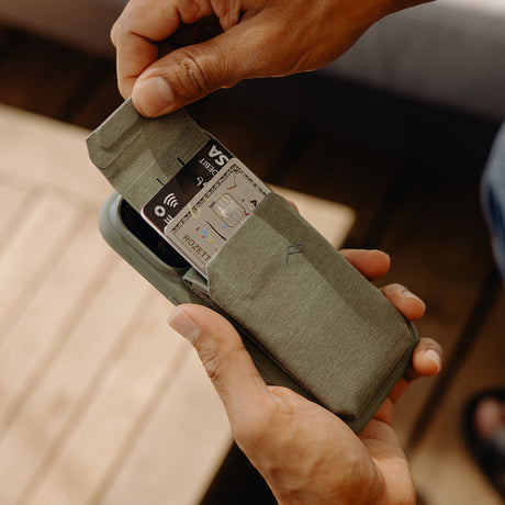 Mobile Wallet | Stand Wallet | Charcoal | Fabric