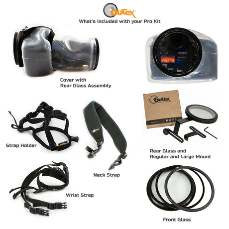 Outex Underwater Camera Housings Pro Kit + Dome Kit + Straps