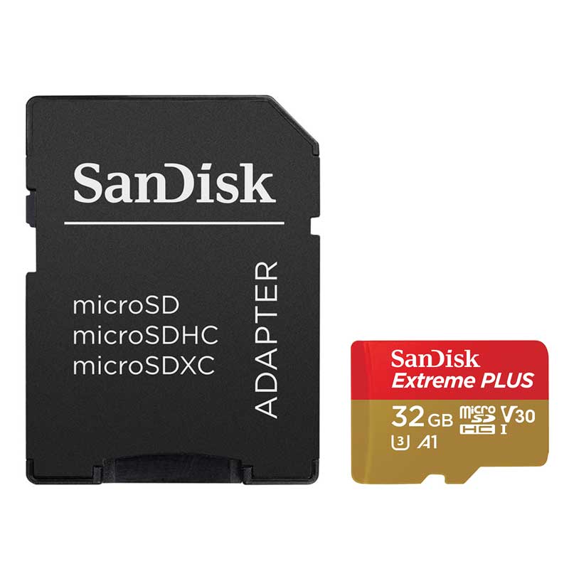 SanDisk Extreme PLUS microSDHC Memory Card Class 10/UHS-I With Adapter 32GB
