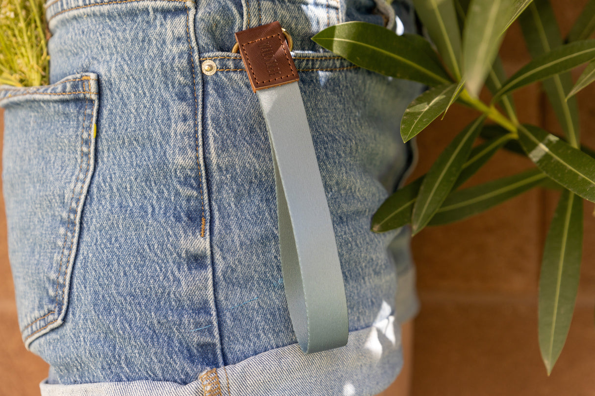 Solid-Colored Wristlet Keychain