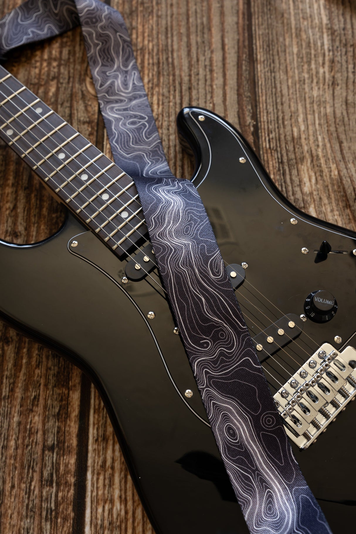 Topographic Map Guitar Strap