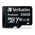 Verbatim Premium microSDXC Memory Card With Adapter UHS-1 Class 10 TAA 256GB