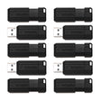 Verbatim Pinstripe USB 3.2 Gen 1 Flash Drive Black 10PK Business Pack 32GB
