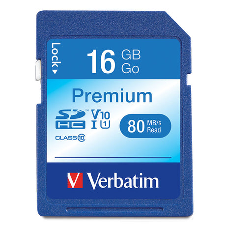 Verbatim Premium SDHC Memory Card 133X Class 10 TAA 16GB