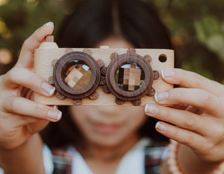 Twinkle Camera - Beechwood Camera Body W/ Walnut Lens