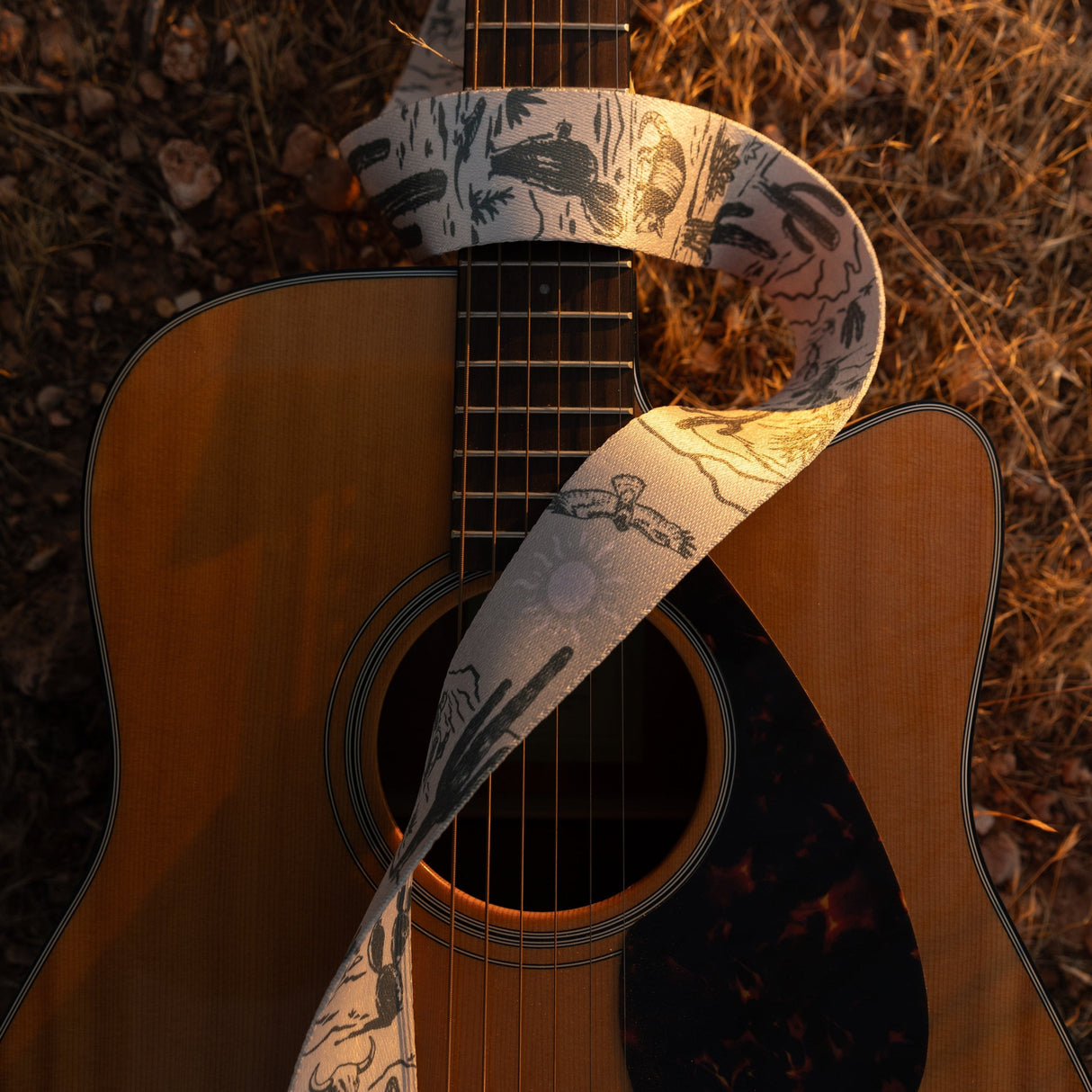 Western Landscape Guitar Strap